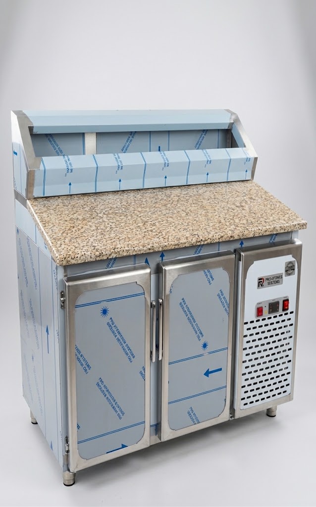 3-Door Pizza Prep Counter Refrigerator